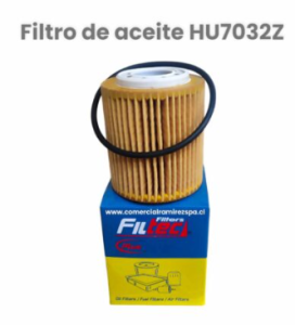 FILTRO DE ACEITE ELEMENTO HU7032Z (L1125) PURFLUX Citroen C3